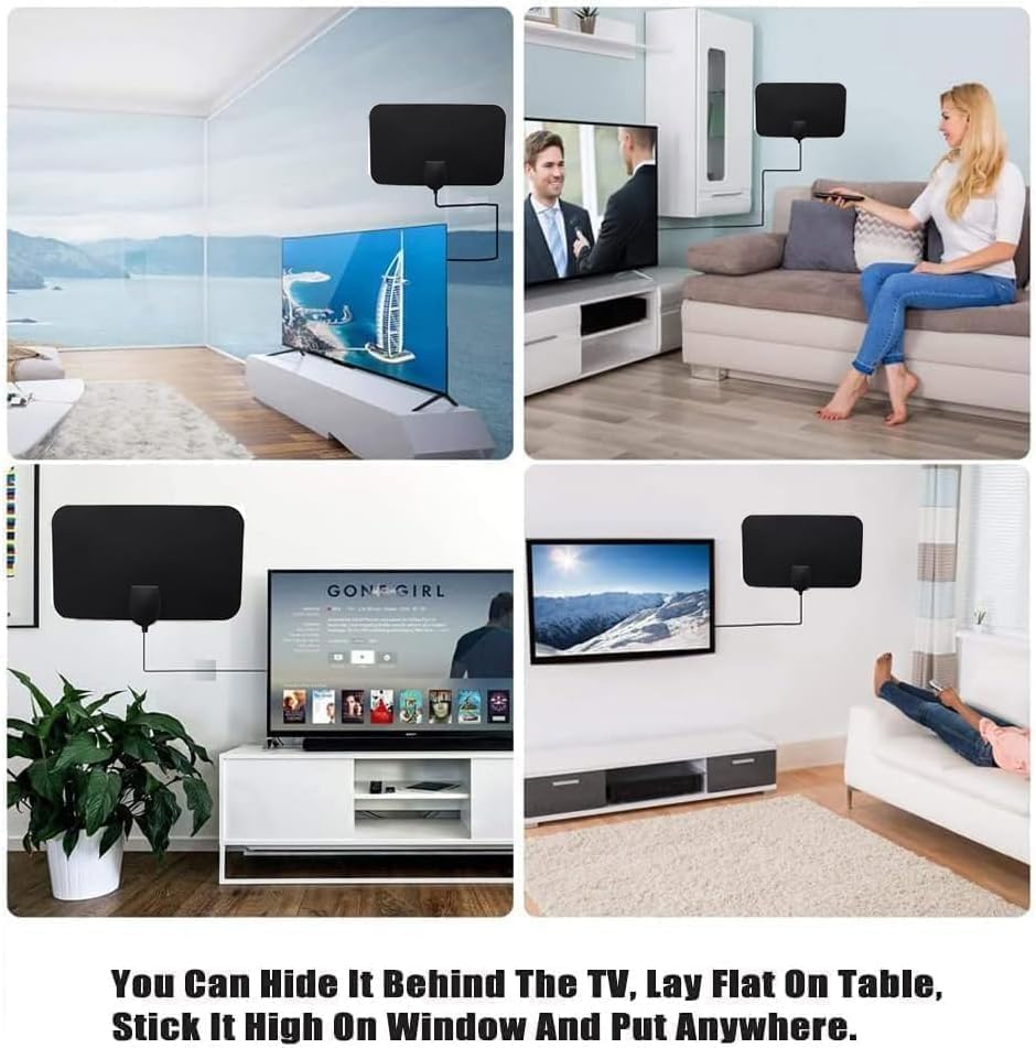 Bwxsyws 360Signal 4K 1080p TV Antennas, HD Digital Antenna for Smart TV Indoor, Reception-Digital tv Antenna Indoor
