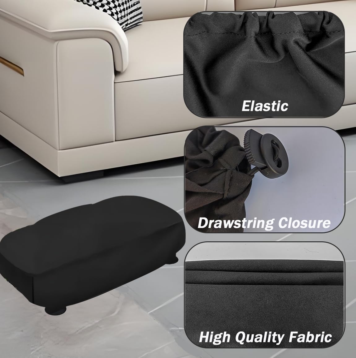 Vibration Plate Cover,Stretchy Dust Guard Sleeve for Vibration Plate,Body Shaping Machines Dust Cover,Fully Dust-proof Protector for Weight Loss Motor (1)