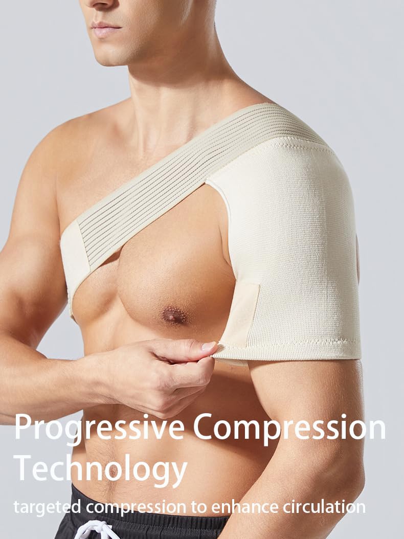 inflossom Shoulder Brace for Men & Women – Shoulder Compression Sleeve for Rotator Cuff Injuries, Frozen Shoulder & Tendonitis – Breathable Shoulder Support for Sports & Recovery – Fits Left or Right Arm (M/L)