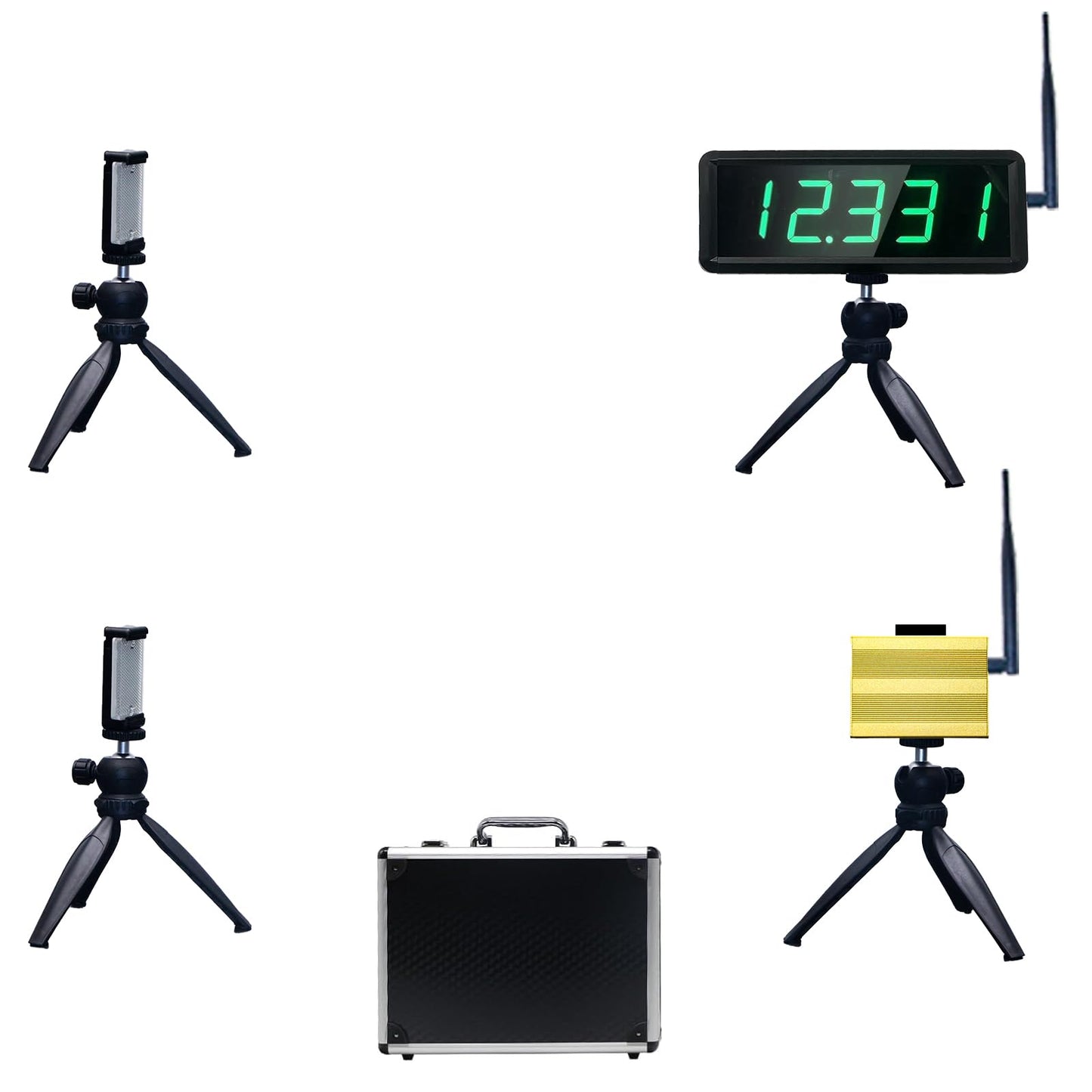 YZ Battery Powered Wireless Laser Timer for Sprints Race Clock Running Stopwatch Electronic Bike Speed Training Skating Track Field Timer Motorcycle