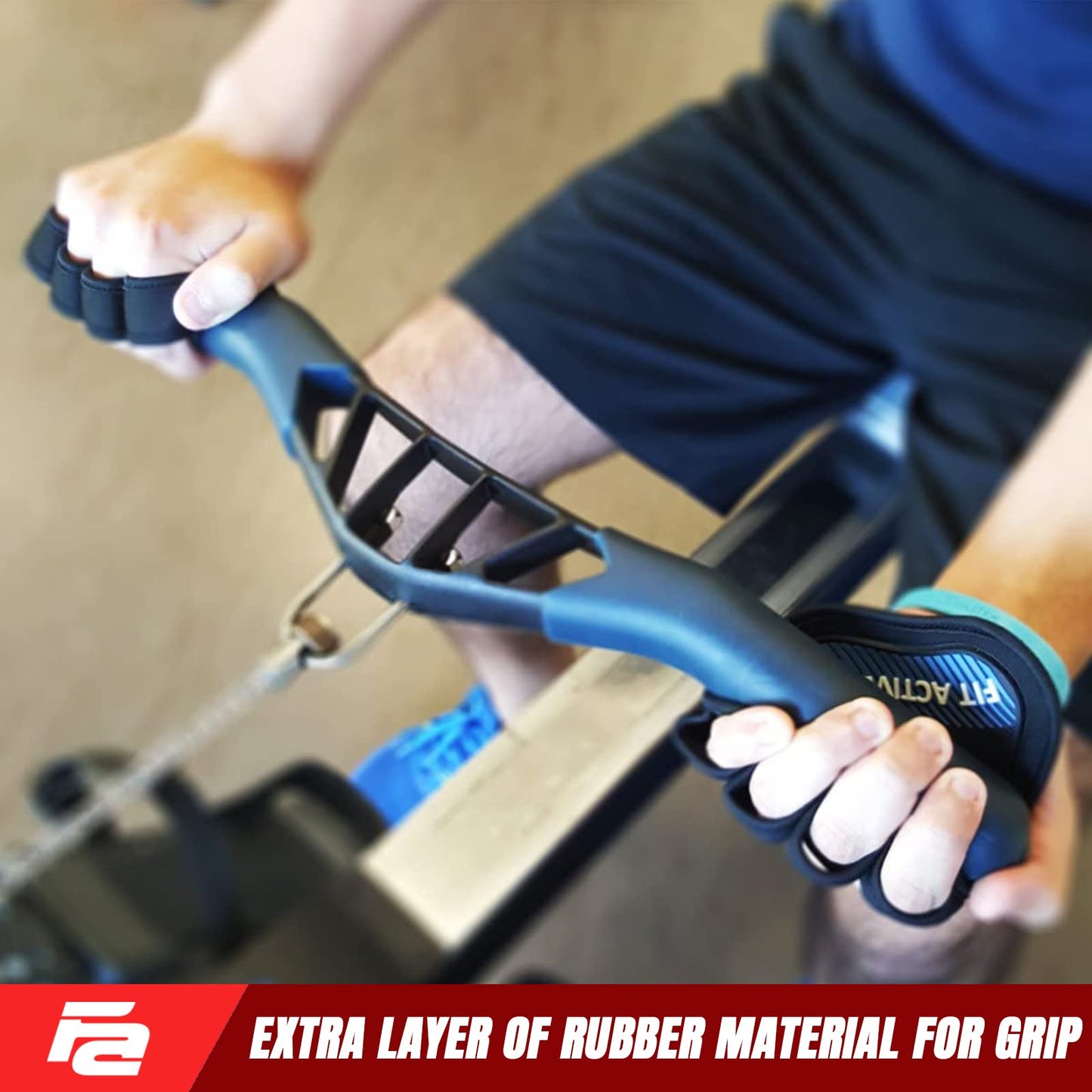 Fit Active Sports Weight Lifting Gloves for Men & Women - Durable Gym Workout Gloves with Grip Pads, Rubber Padding to Prevent Calluses | Blue, Small/Medium