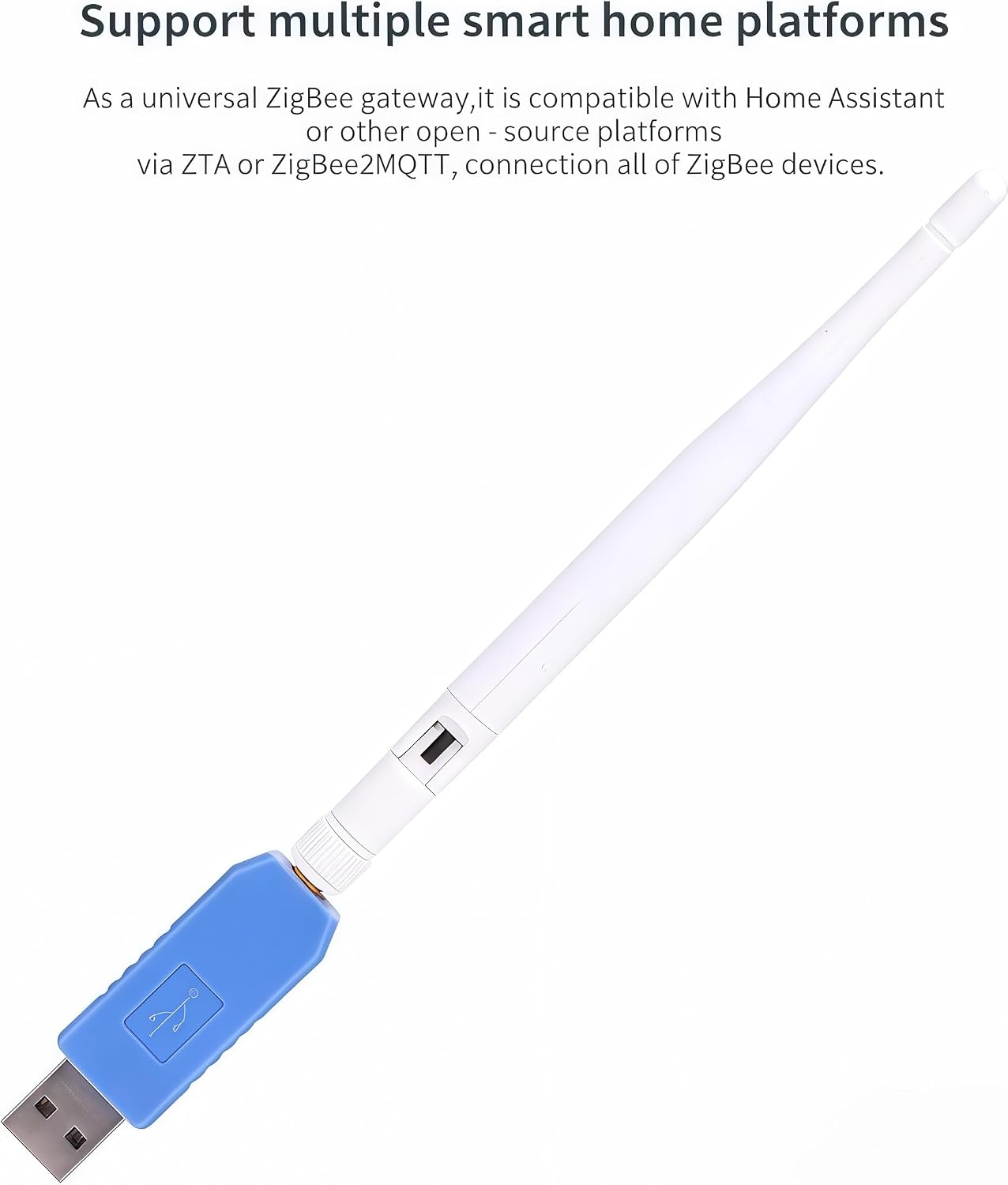 Hautech 3.0 ZBT-1, ZigBee USB Dongle, Compatible with Connect External High-Performance Antenna, Supports Pop-Up