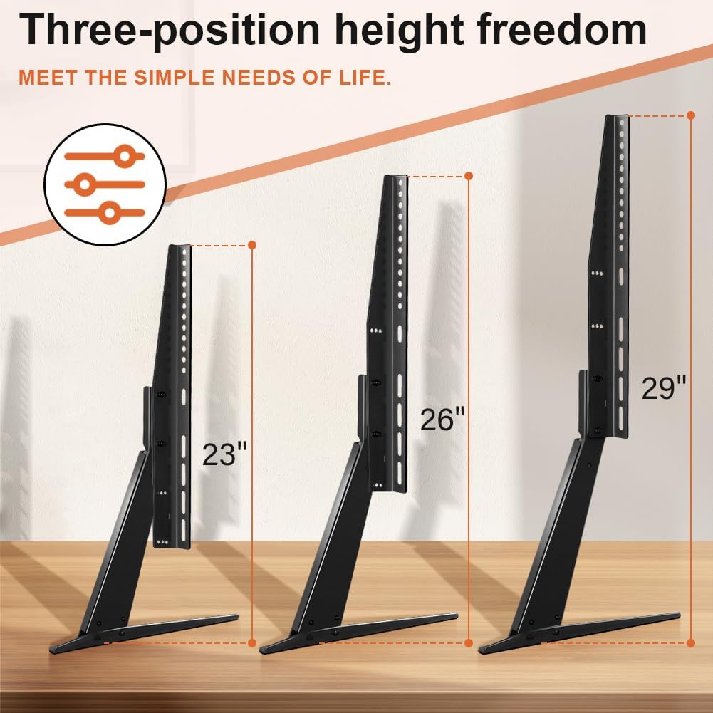 KKTONER 27-65 inch 800x400mm 88lbs Universal TV Stand Base TV for Flat Screen TV Metal Stand Legs Adjustable Table Top