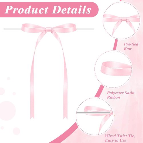 Coquette Bow Cake Toppers - 18 PCS Pink Ribbon Bows with 1 Happy Birthday Topper | Perfect for Weddings, Showers & Birthdays