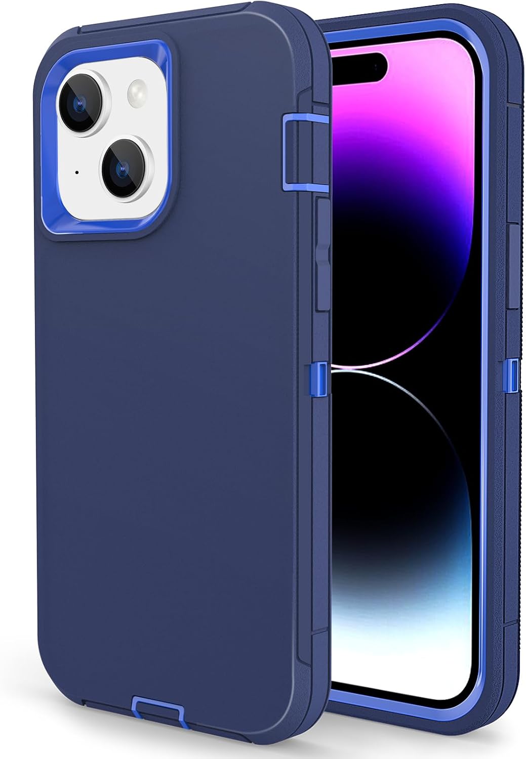 Ballaber 15 15/14/13 6.1 inch Compatible with iPhone for Men, Dual Layer Shockproof Full Body Cover Military Grade Drop