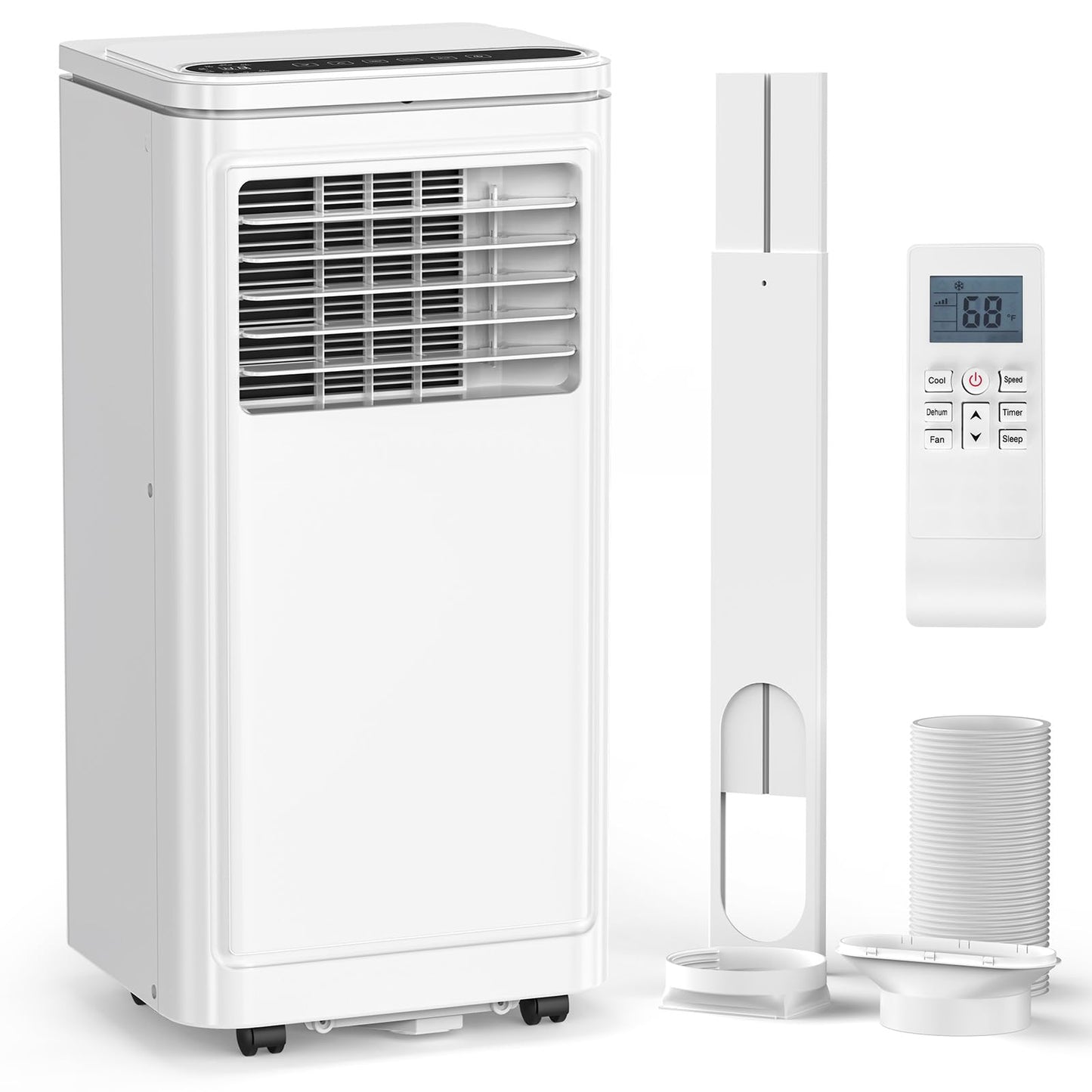 10000 BTU Portable Air Conditioners, 3-in-1 Portable AC Unit for Rooms up to 450 Sq.Ft, Mini Air Conditioner for Bedroom with Cooling, Dehumidifier & Fan Mode, 24H Timer, Sleep Mode