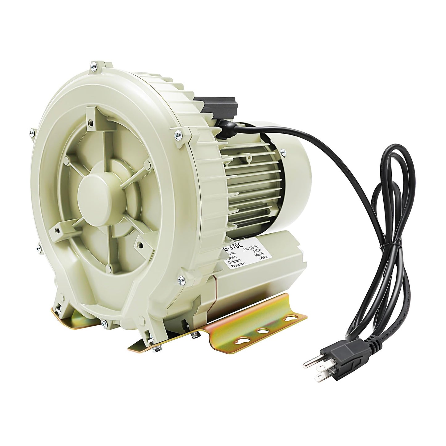 370W Commercial Air Pump Blower, Aquaculture Vortex High Pressure Air Blower, High Pressure Blower for Aquarium Seafood Pond, Seafood Pond Fish Tank Vortex Air Blower, for Liquid Filling Machines