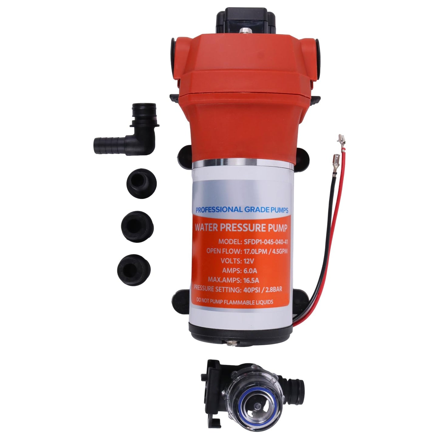 Czomoizc 04325143A SFDP1-045-040-41 12V Water System Pump 4.5 GPM 40PSI Compatible with Flojet