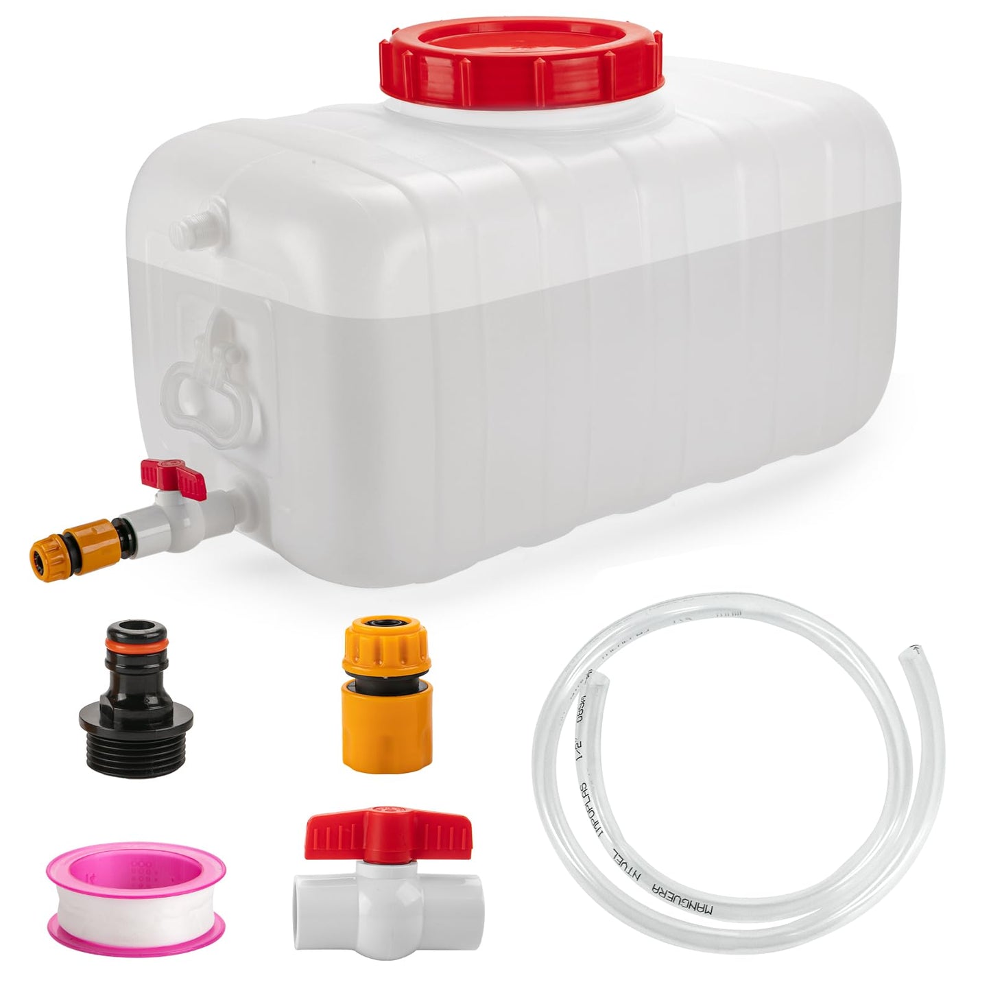 13.2 Gallon Water Tank with Faucet, Water Storage Container for Camping, Portable First Aid Water Storage for Outdoor Hiking, RV, Autonomous Driving Tour, 23.6 x 13 x 13.7in
