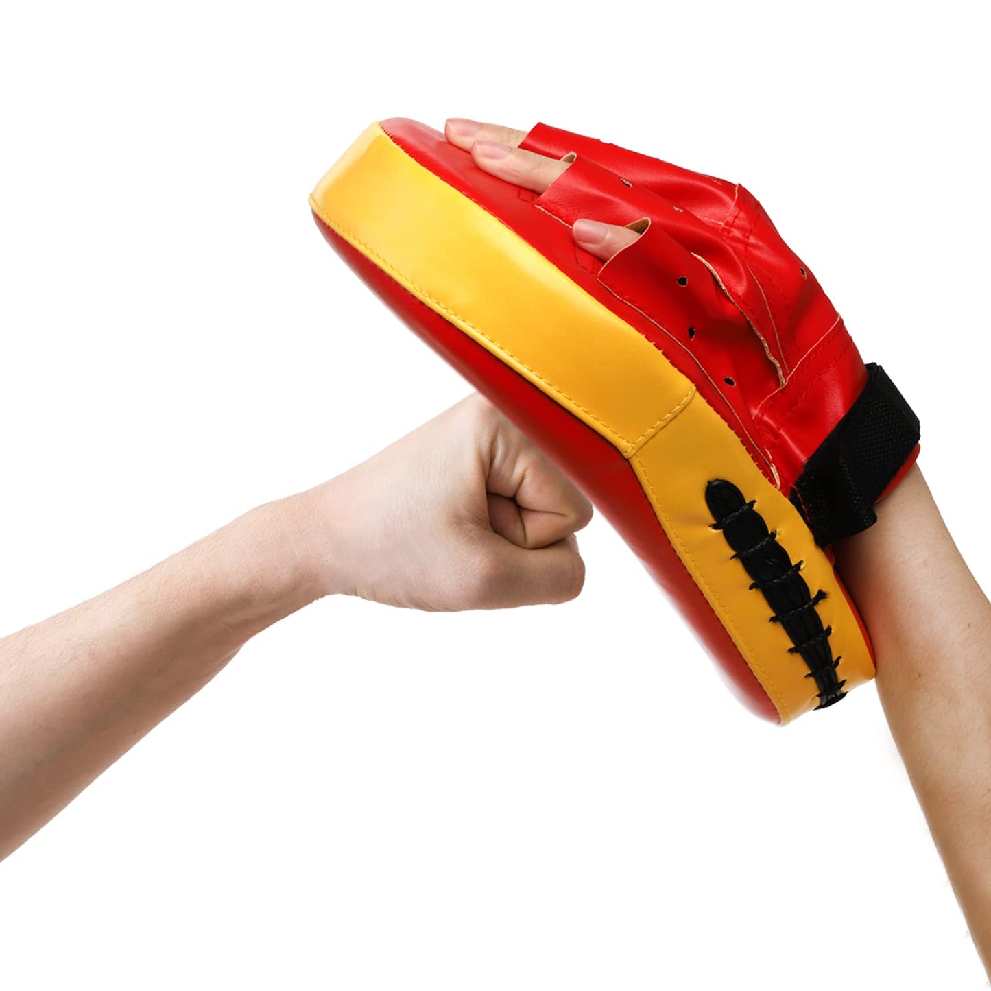 WUWEOT 2-in-1 Punching Mitts Kick Pack Set, Boxing Gloves Taekwondo Kick Pad, Boxing Pads Curved Focus Punching Mitts, Adjustable Soft Shield Durable Training Pads Set