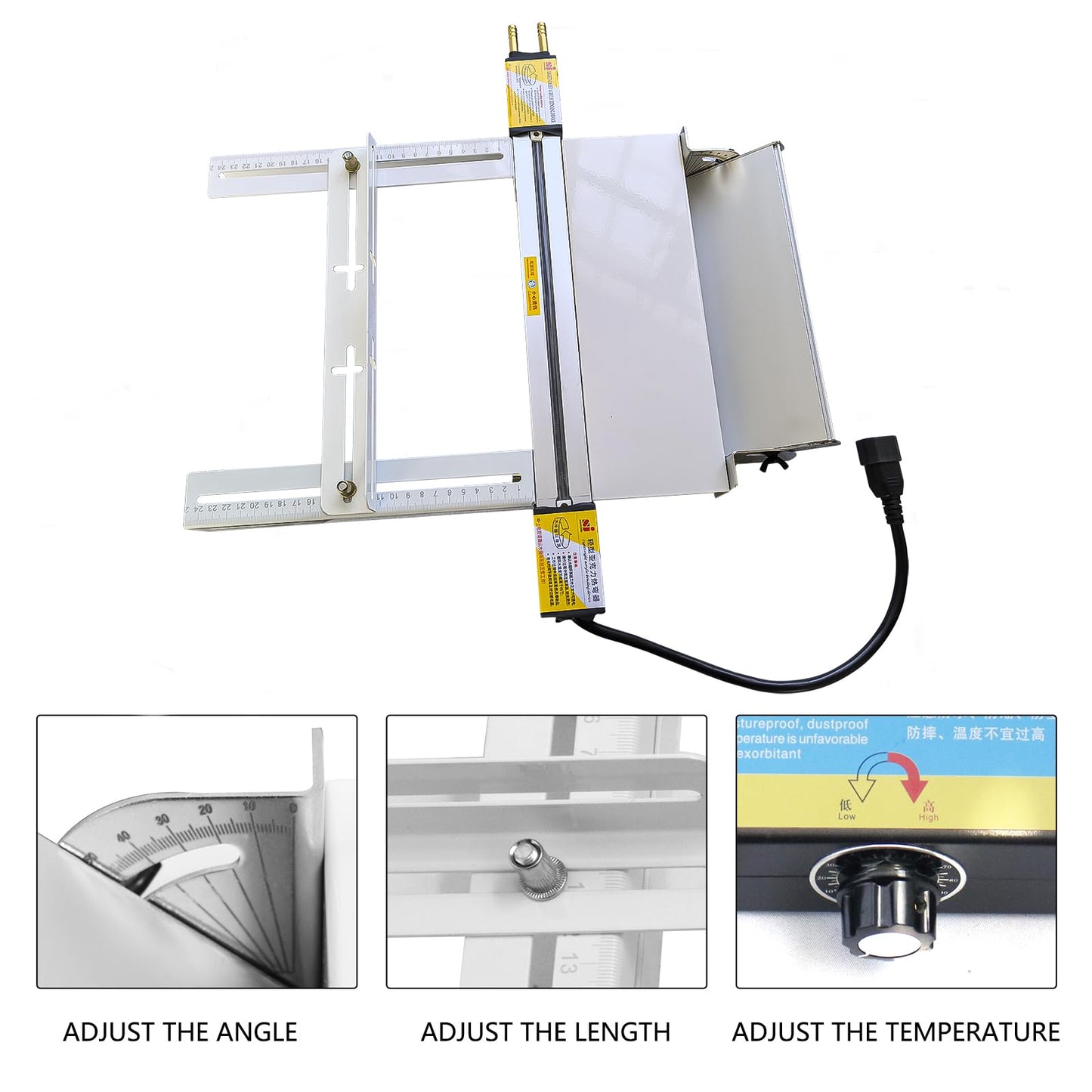 BOZHENYULEI 12"(300mm) Plastic Acrylic Bending Machine, 110v Acrylic Heat Bending Machine with Bracket Angle Adjustment PVC Bender, Acrylic PVC Bending Machine Glassiness Bender 1mm-6mm Thickness