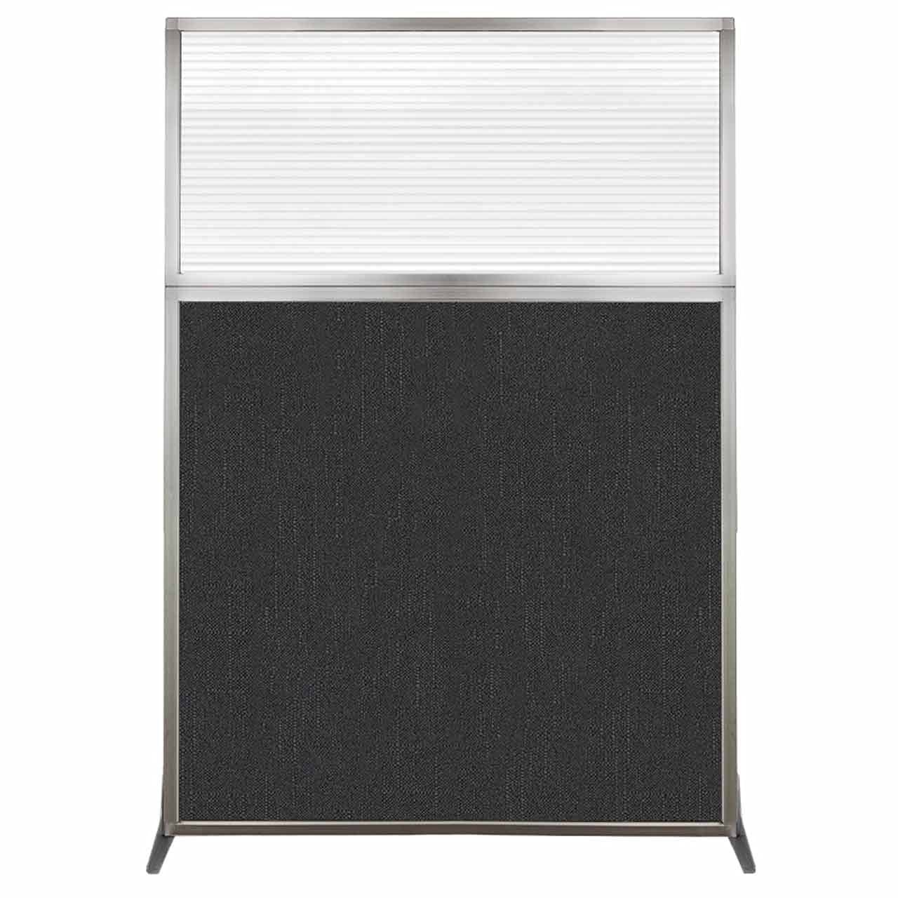 Versare Hush Screen Portable Room Divider | Workstation Wall Divider | Freestanding Privacy Hush Panels | Clear Fluted Windows | Fabric Office Divider Screen | Great for Room Separation