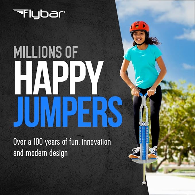 Flybar Master Pogo Stick for Kids Ages 9+, 80–160 lbs – Easy Grip Handles – Active Exercise Toy for Tweens & Teens – Outdoor Toy with Non-Slip Foot Pegs for Boys and Girls – No Assembly Needed