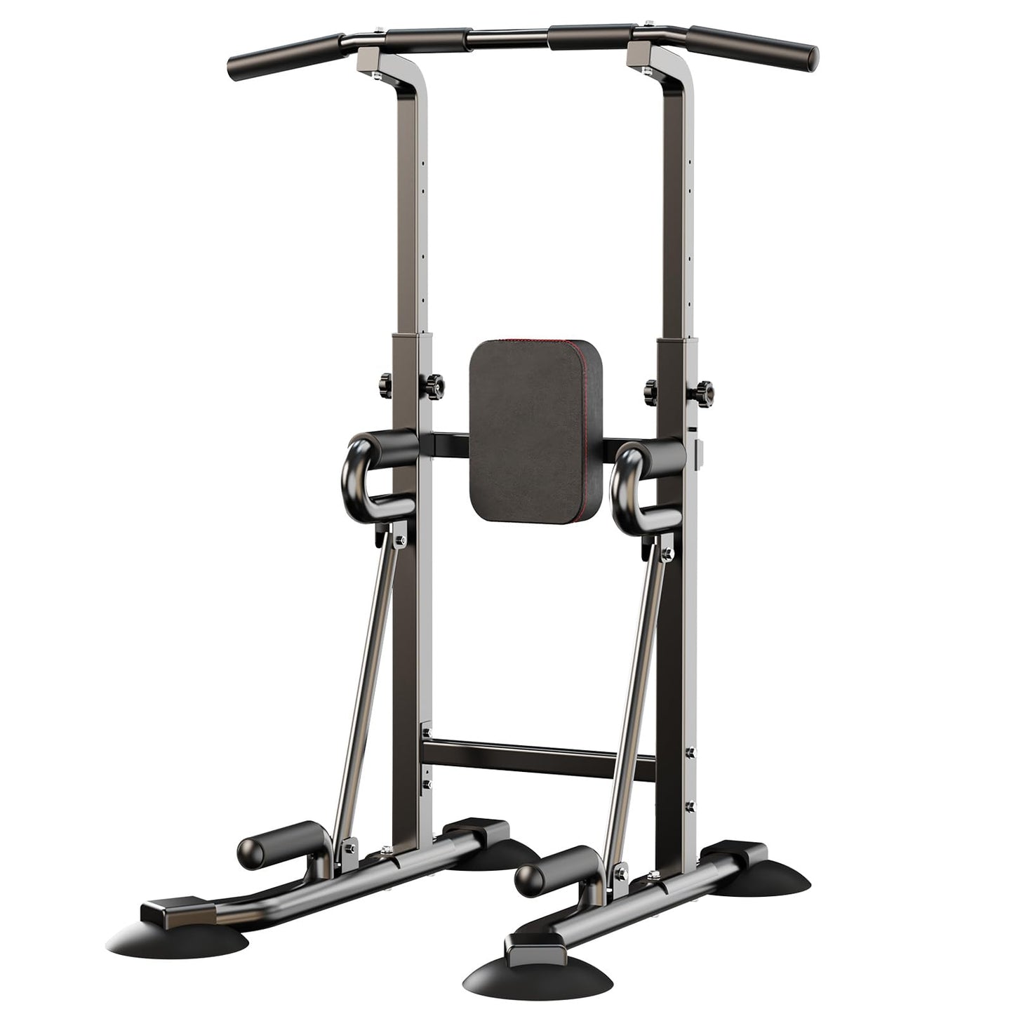 Power Tower Pull Up Bar Station, 450 lbs Capacity, Heavy-Duty 2" Steel Frame, Stable X-Base, Adjustable Dip Station for Home Gym