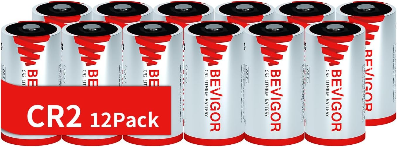 BEVIGOR CR2 3V 12 Pack, 900mAh CR2 CR2 Lithium Battery Camera Battery, Lithium Batteries Video and Cameras, Range