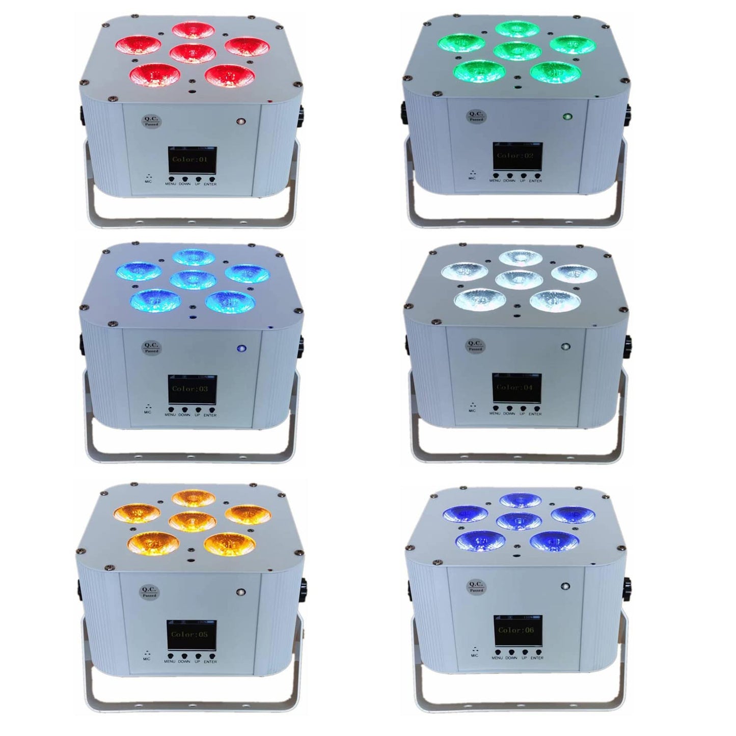 JUNMAN 6x18W RGBWAUV 6 in 1 Wireless DMX Rechargeable Battery Power WiFi Phone App Led Par Light DJ Stage Uplight 1pc Pack