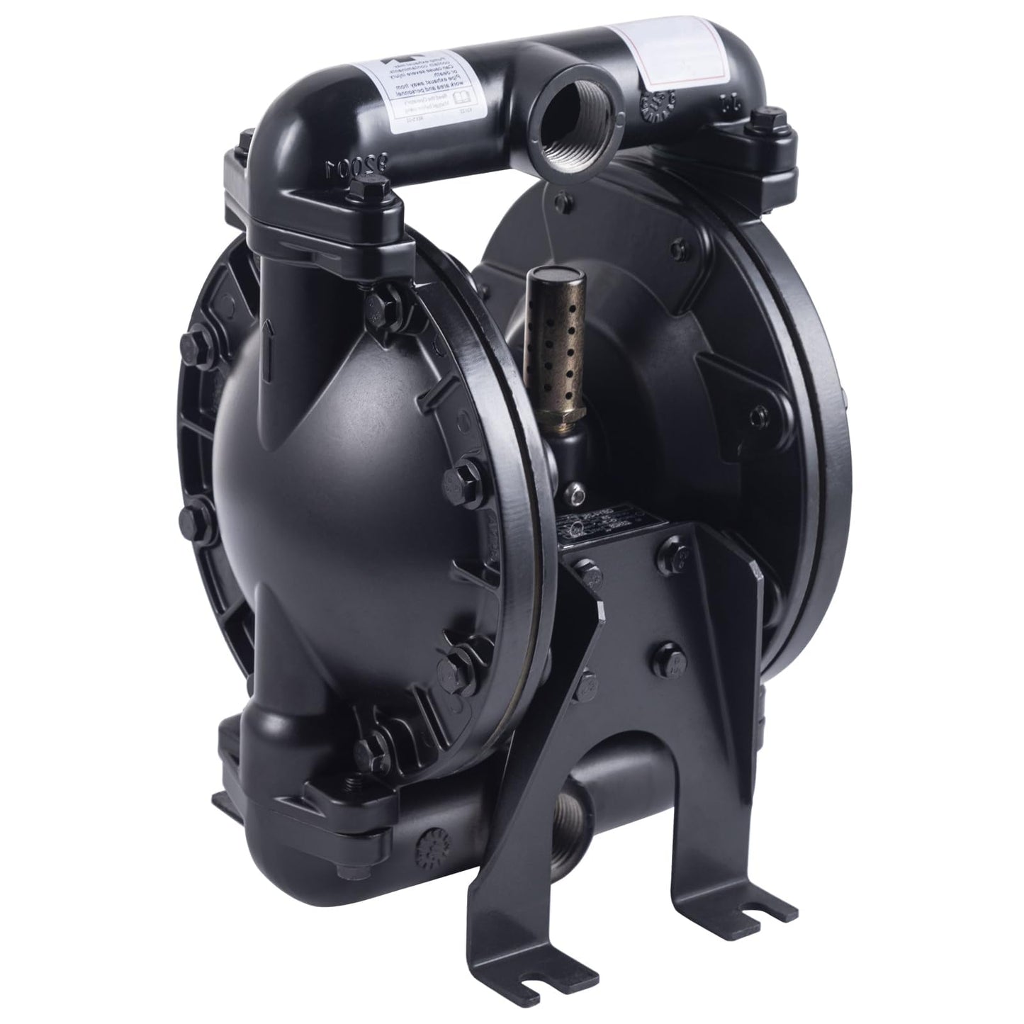Double Diaphragm Pump Air Operated 1 inch Inlet/Outlet Pneumatic Waste Oil Transfer Pump for Chemical QBY4-25L 35 GPM Dual Diaphram Polypropylene Nitrile Rubber by Stainless Steel Iron 115 PSI