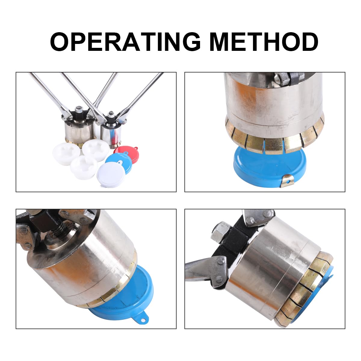BOLUOYI Crimping Tool for 53 Gallon Drum Sealing Cap, 70mm and 35mm International Standard Size