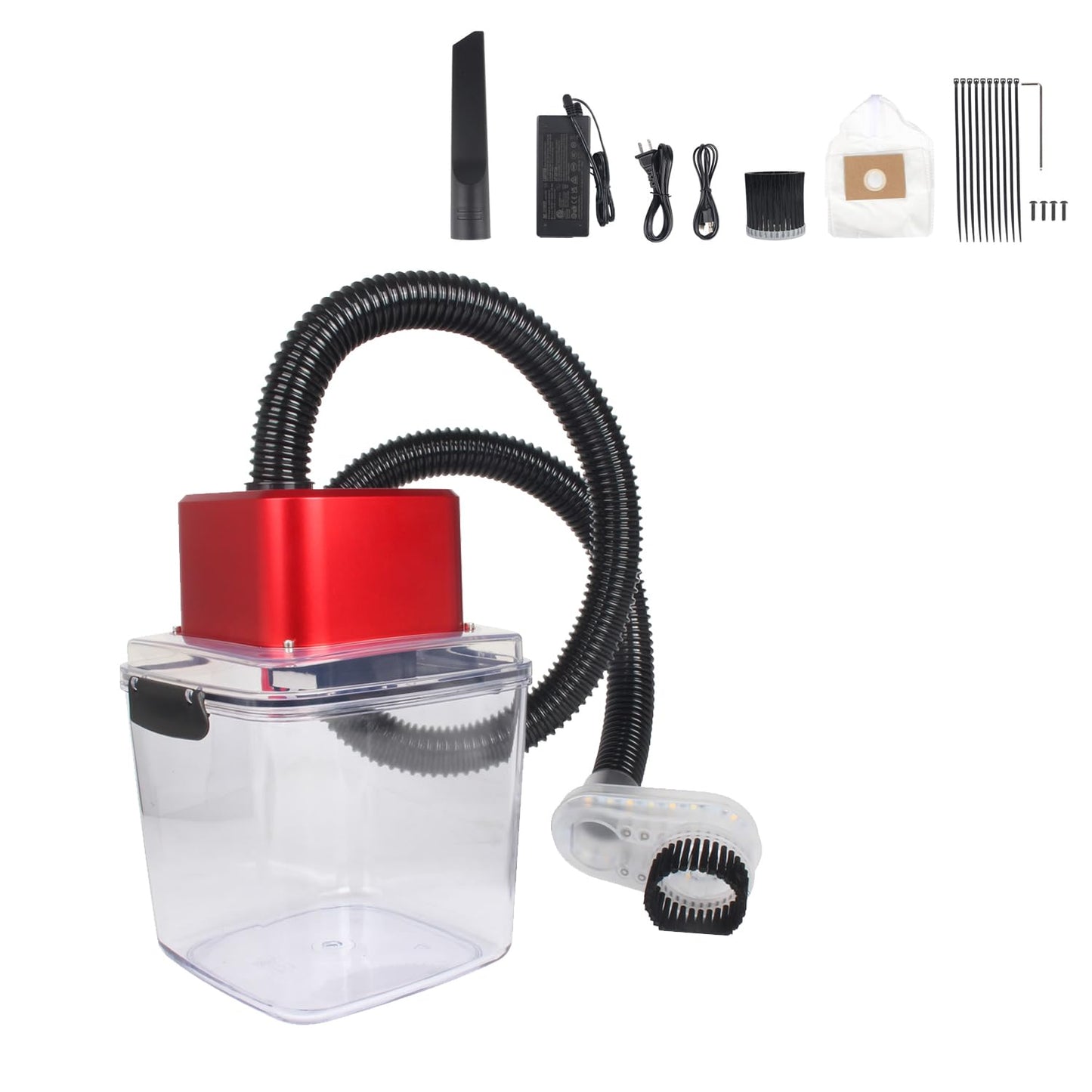 RATTMMOTOR CNC Vacuum Cleaner with Dust Shoe CNC Router Milling Machine Dust Collector, Support 775 Spindle/500W Spindle Motor's CNC Machine