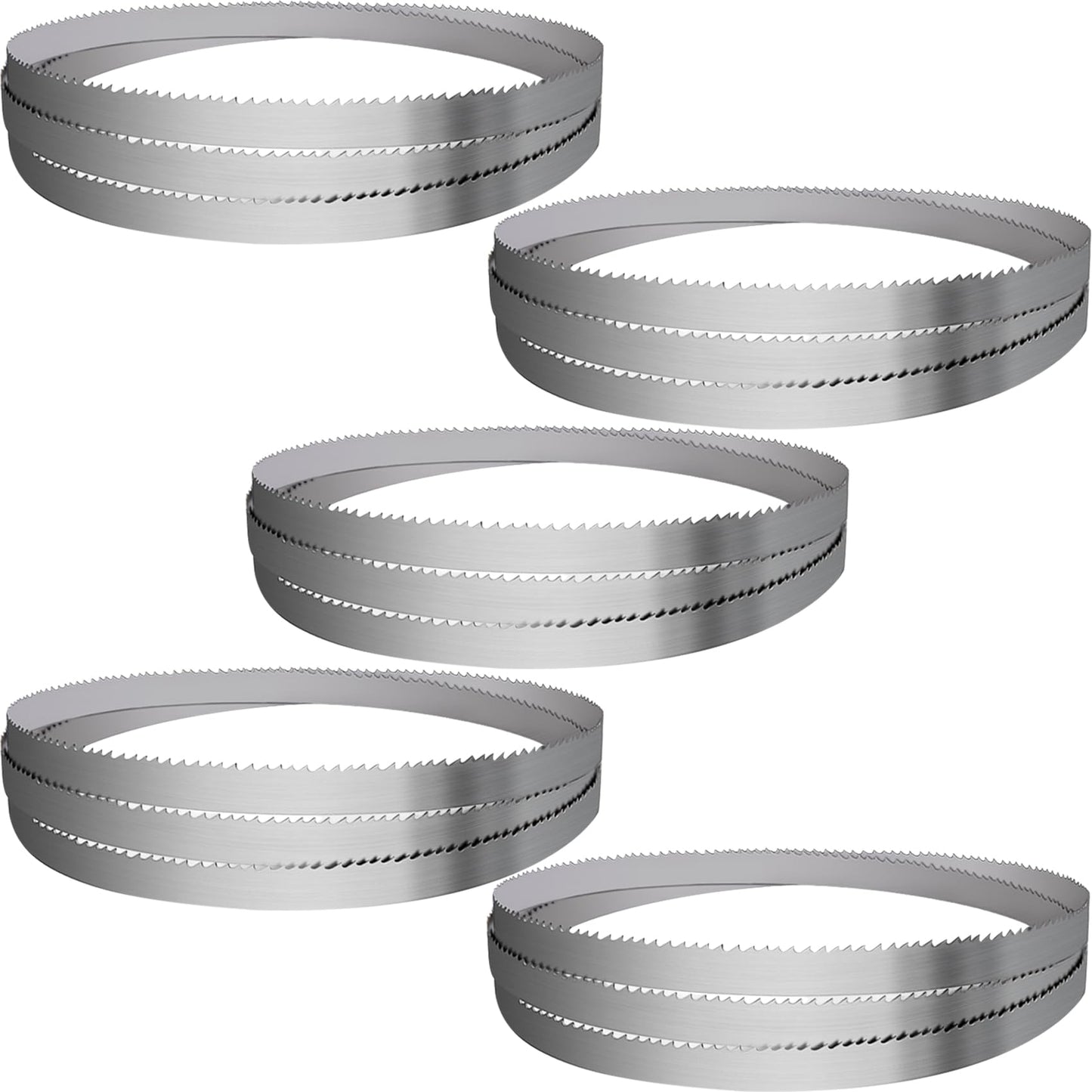 144" Sawmill Bandsaw Blades 5-Pack Compatible with Wood-Mizer, Bandsaw Blades Compatible with Woodland, Harbor Freight, Frontier, Timbery,TMG Industrial Mills, 10°All-Purpose Sawing