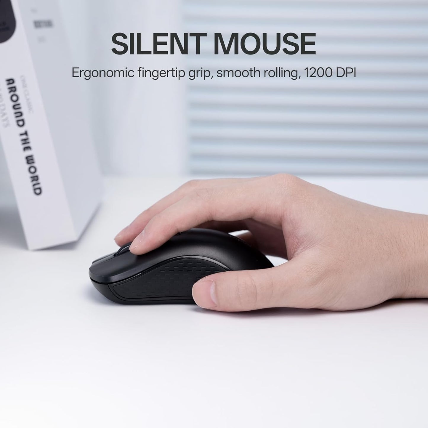 Rapoo X2100 2.4GHz 12 Quiet Wireless Keyboard and Mouse Combo, USB Receiver, Multimedia Keys, Spill-Proof, Full-Sized