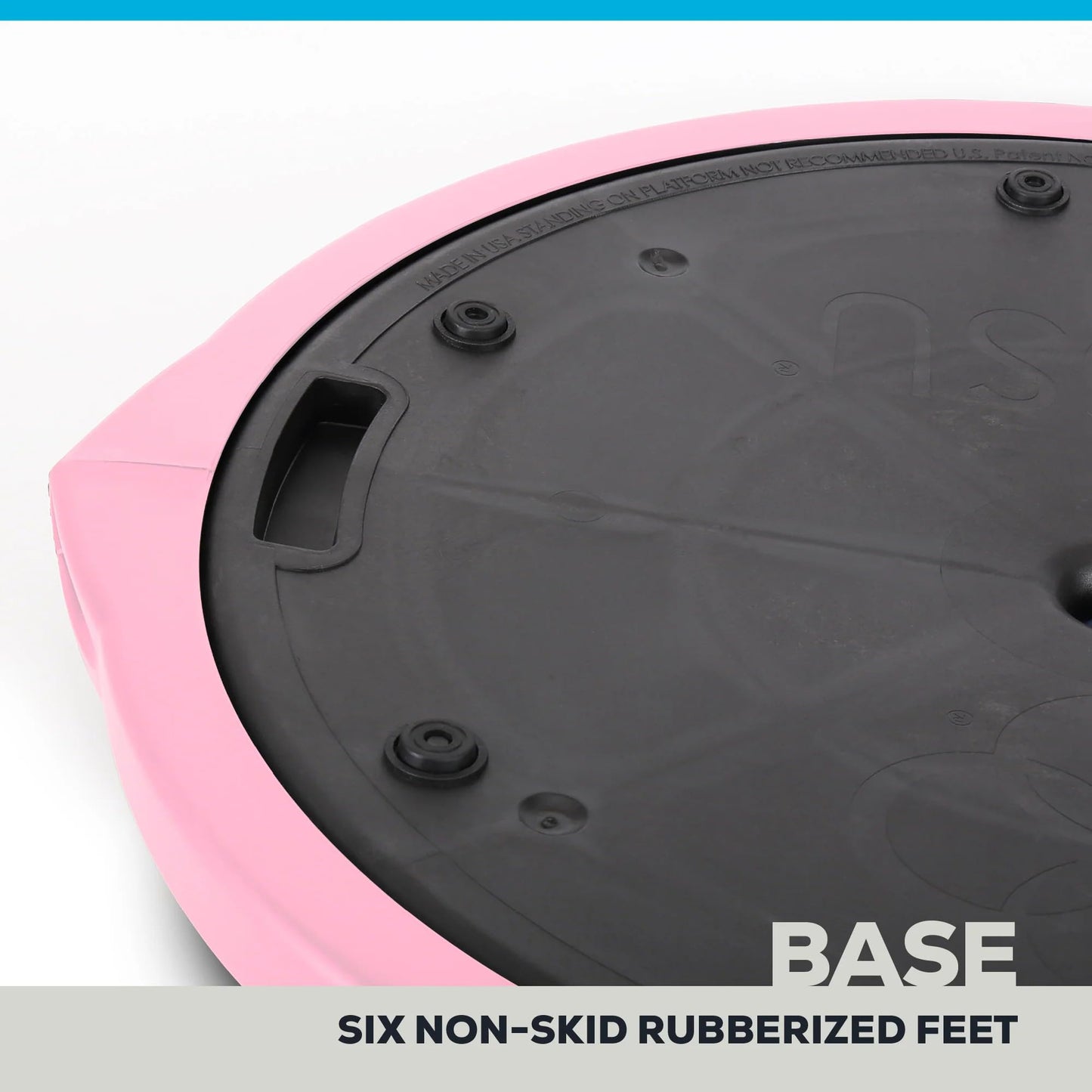 BOSU Pro Balance Trainer, Half-Ball Training Equipment, 350 lb Capacity - Stability Exercise Tool with Non-Slip Base, Includes Hand Pump, Pink