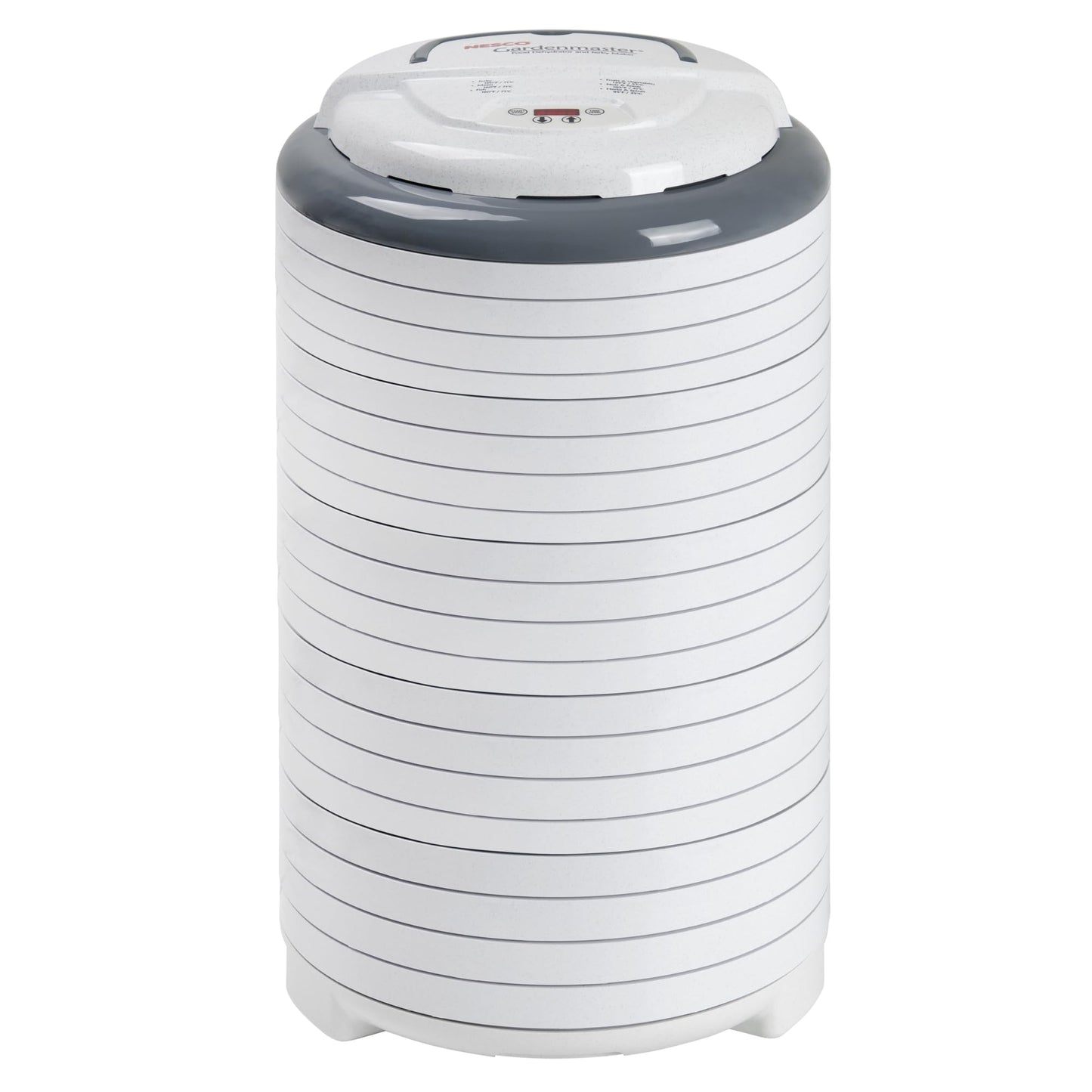 NESCO FD‑1040 Gardenmaster Digital Pro 4 Tray Food Dehydrator for Home Food Preservation, White Electric Dehydrator with Expandable Tray Capacity