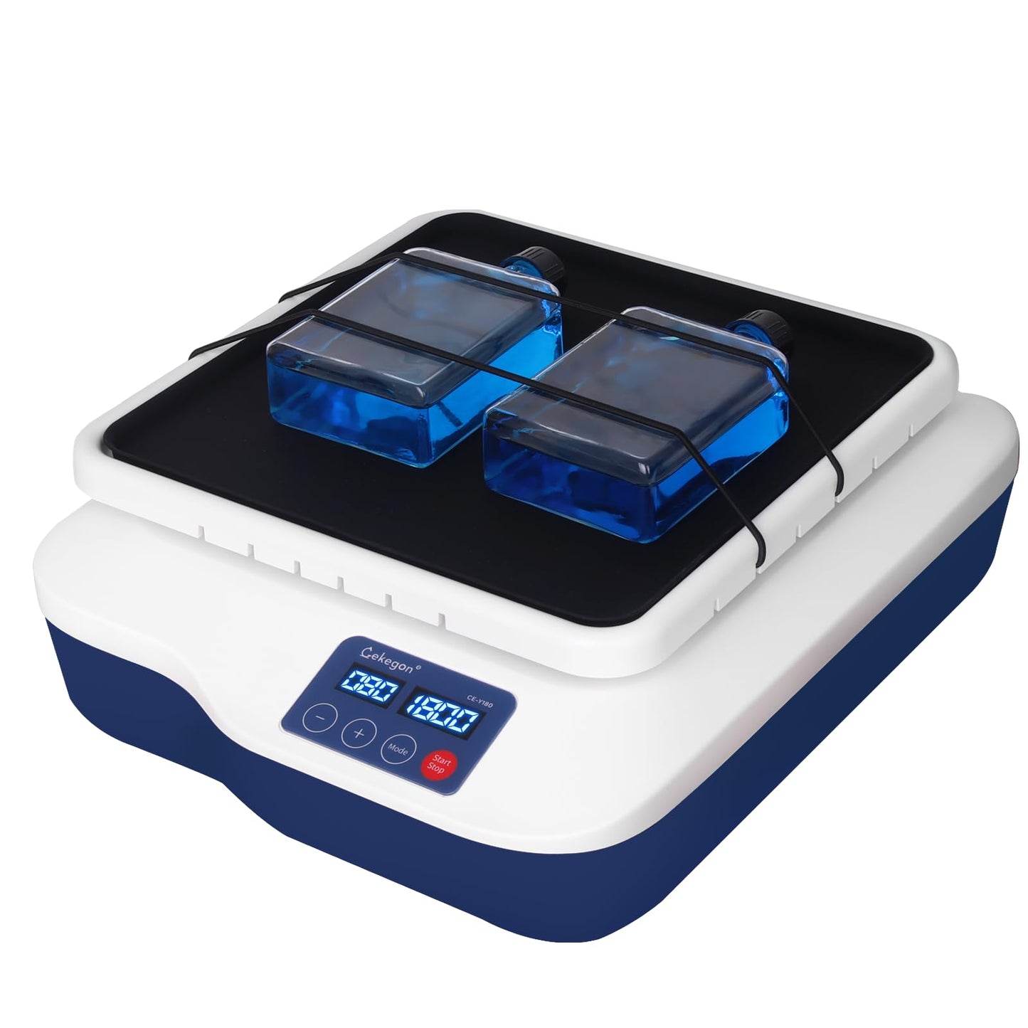 Cekegon Lab Orbital Shaker, 40-200RPM Digital Orbital Shaker, Continuous and Timed Mode for School Laboratory, 10.5"x10.5" Plate Size Orbit Diameter 20mm, Capacity 4.4LB