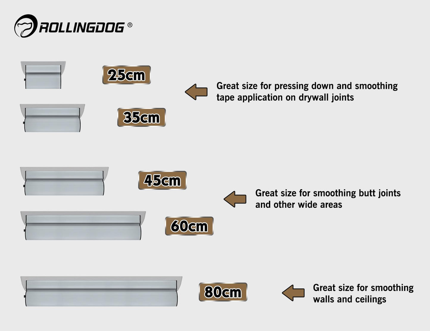 ROLLINGDOG Drywall Skimming Blade Set - 4pcs Skimming Blades With Extra blades,Taping Knife,Putty Knife,3pcs Hand Sander with Sandpapers And Extension Pole for Drywall Jobs