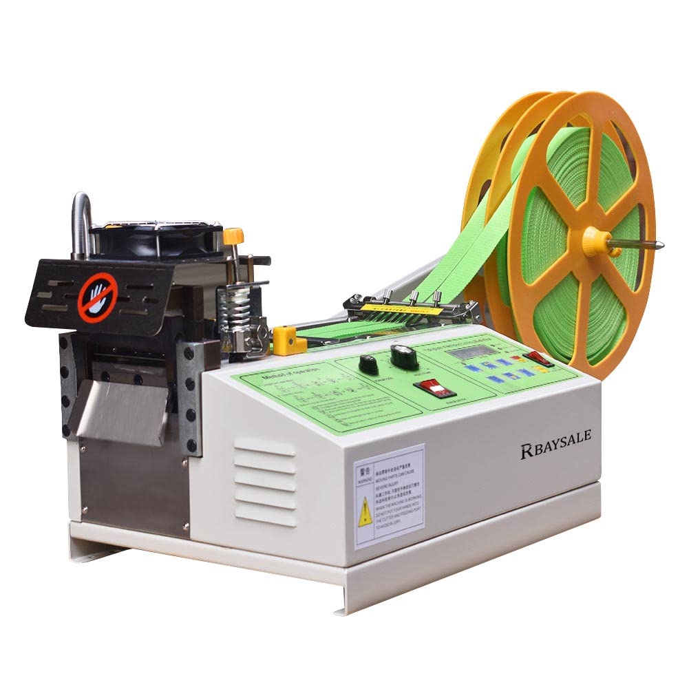 Webbing Cutting Machine, Automatic Hot and Cold Tape Cutter for Elastic Band Self Adhesive Tape Ribbon Zipper