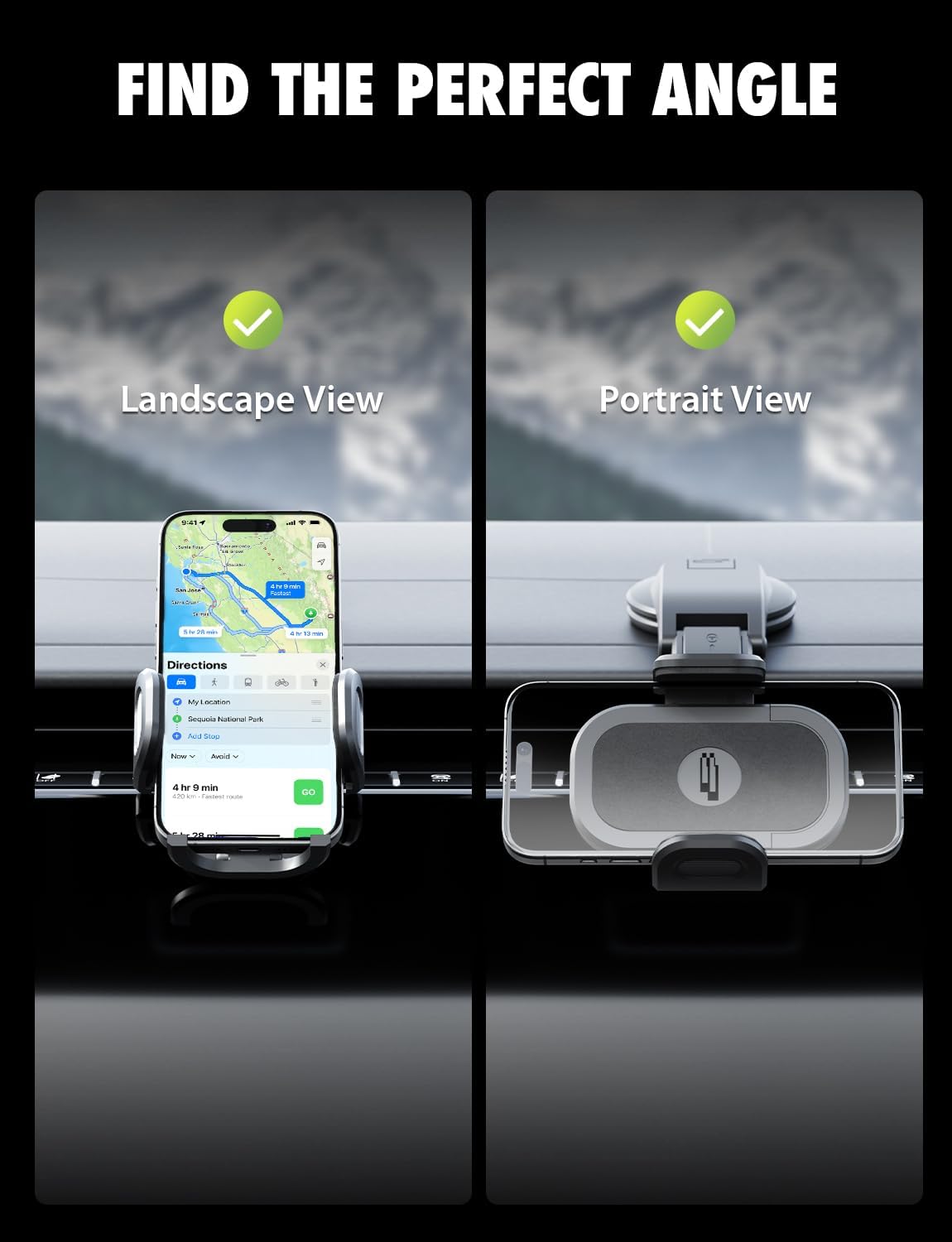 Bracketron TripGrip Low-Profile Dashboard Car Phone Holder Mount, One-Click Expandable Phone Holders for Your Car