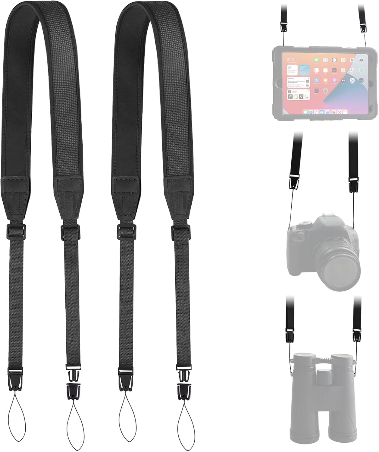 2 FIEIL Pank Universal Neoprene Neck Shoulder Strap Soft Camera Strap with Anti Slip Material for Video Camcorder