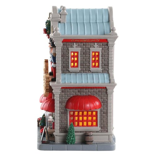 LEMAX 85344 Caddington Collection Nora’s Christmas Boutique Lighted Building, 8.39-inches x 7.17-inches x 4.80-inches