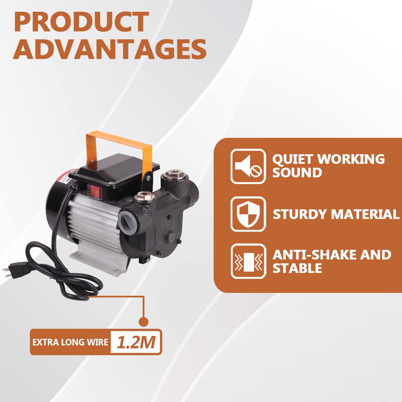 Trupow 110V AC 16GPM Electric Self-Priming Diesel Kerosene Biodiesel Oil Fuel Transfer Pump