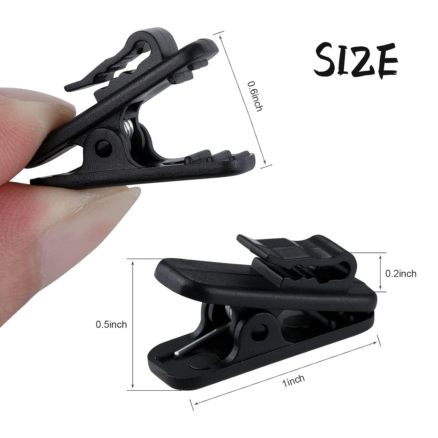 1.5mm 1 Inch Length,20Pcs MUZHI Headphone Clip,Small Cable Clothing Clips,Earbud Clip to Keep Earphone/Microphone Cord