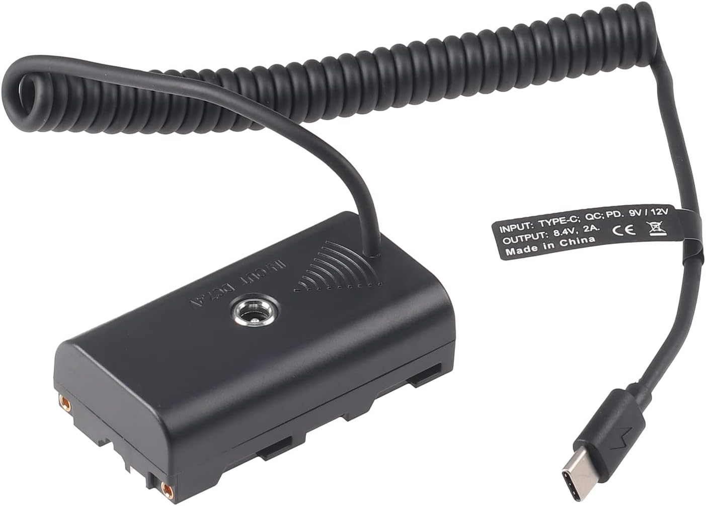 FocusFoto NP-F550 Dummy NP-F970 NP-F570 NP-F750 NP-F770 F960 F530 F330 USB-C to Battery Adapter Cable for Sony to Power