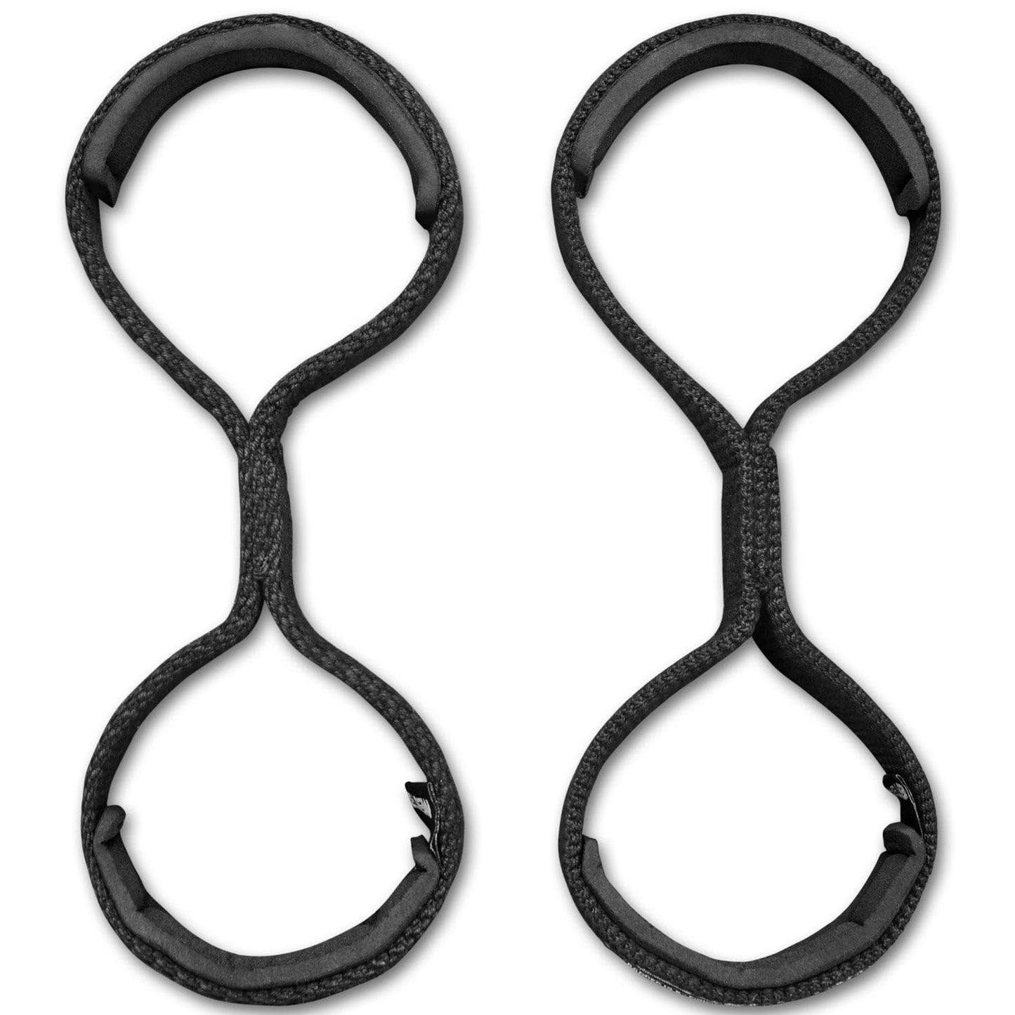 Meister FIGURE 8's Weight Lifting Straps - Neoprene Padded (PAIR) - Black