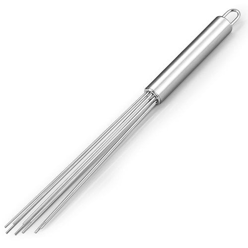 Baderke 1 Pcs Espresso Whisk 11.5 Inch Long Handle Barista Whisk 10 Needles 2 mm Stainless Steel Coffee Stirrer Tool Efficient Mixing Time Saving Reduction Clumping Ideal for Commercial Home