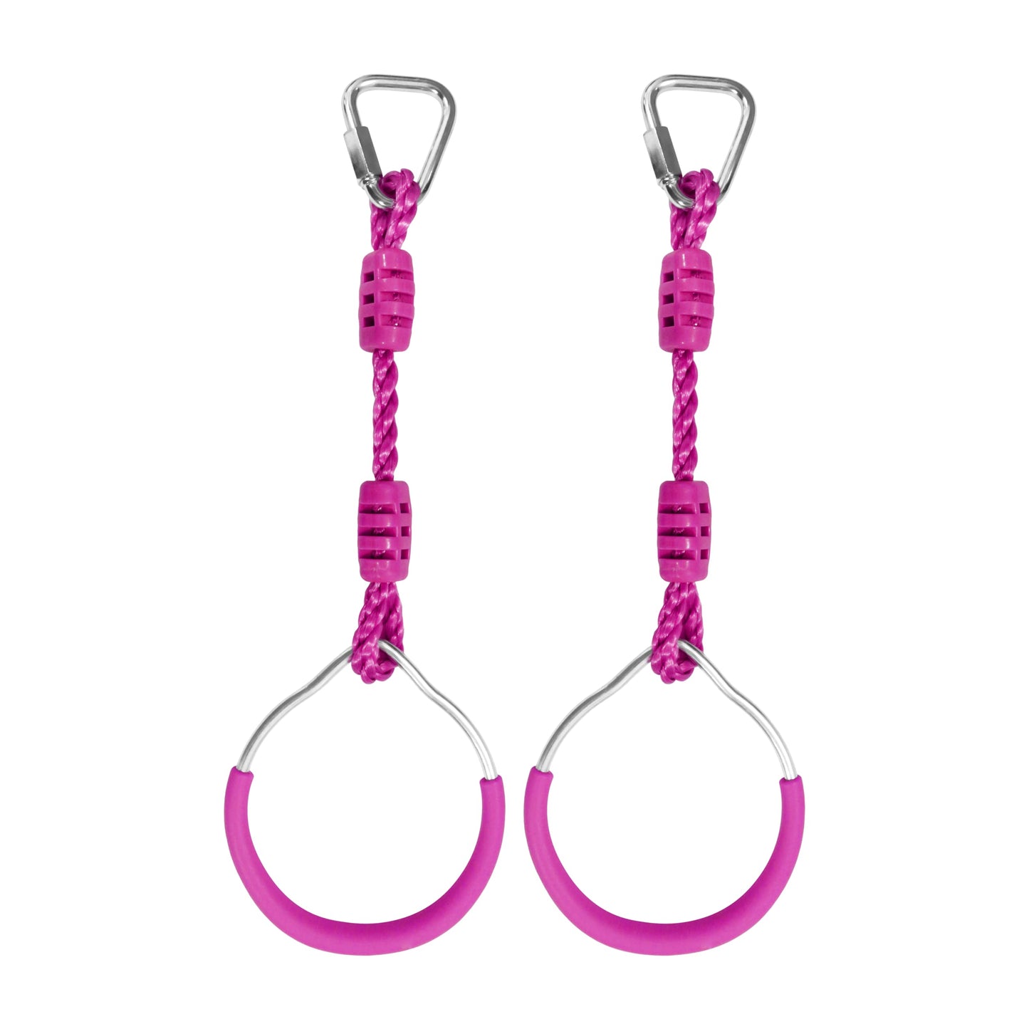 Swing Gymnastic Ring Warrior Obstacle Course Slackline Climb Trapeze Fist Training Equipment, 2 Purple Ninja Monkey Bar Hang Jungle Fist Workout Outdoor Indoor Home Gym Backyard Playground Play Sets