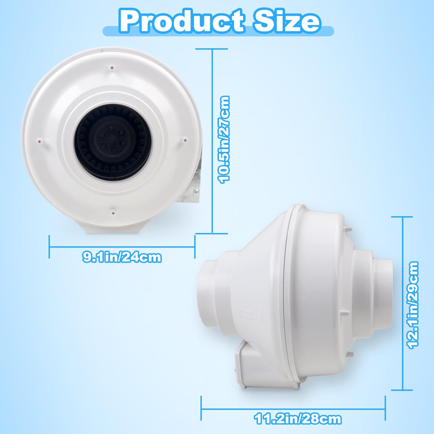 CONGKAILU Upgraded DBF 110 Dryer Booster Fan, Dryer Vent Booster Fan 4 Inch, 4” Dryer Vent Booster Exhaust Fan, 167 CFM