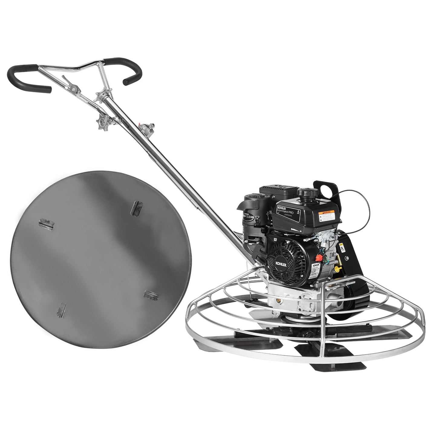 VEVOR Power Trowel 38 inch, 6HP Gas-Powered Smooth Concrete with Float Pan, Heavy Duty Commercial Screed Concrete Cement with Finishing Blade