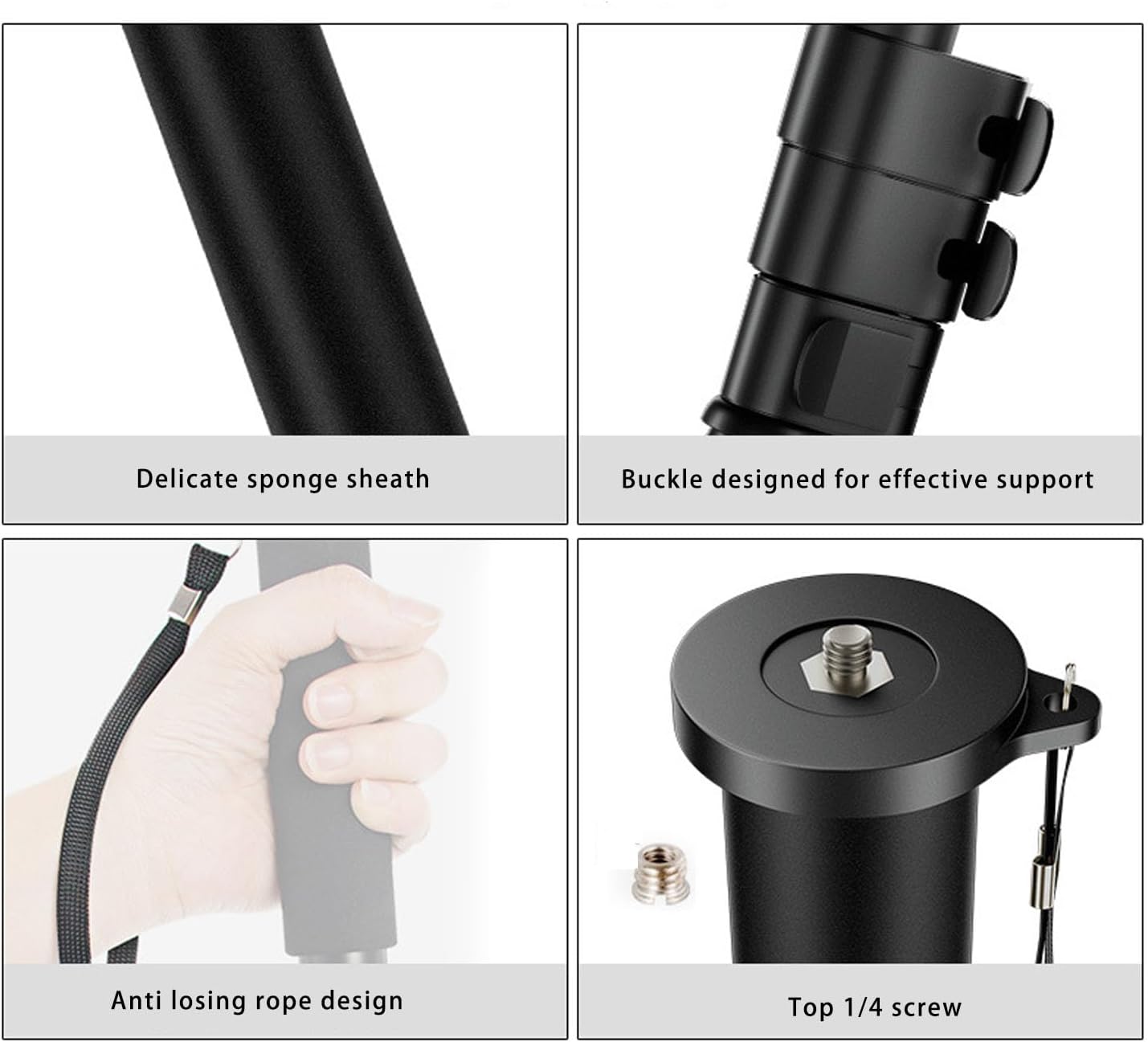 ciciglow Camera Monopod, Professional Telescopic Monopod Anti Slip, Aluminum Alloy Portable Travel Monopod Stand