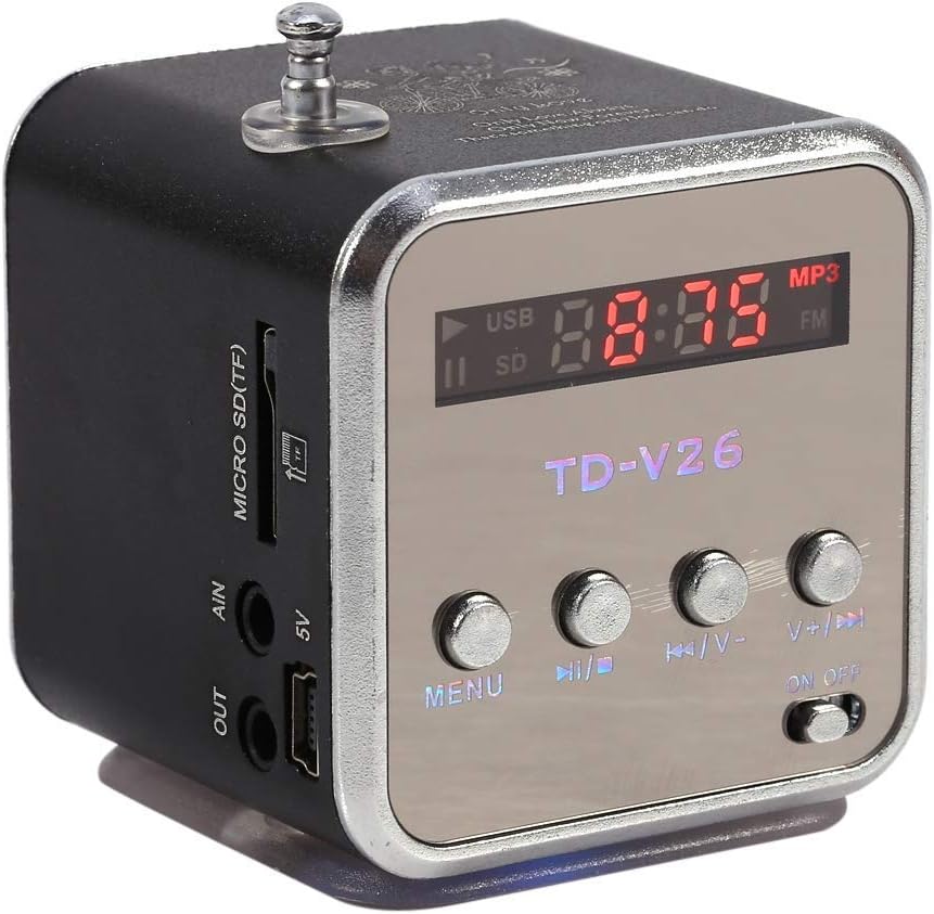 Eboxer Portable Mini Speaker Music Player FM Radio Stereo Speaker Support TF Card and U Disk, Brief Design, Perfect