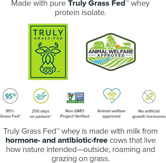LEGION Whey+ Protein Whey Isolate from Grass Fed Cows - Whey Protein Isolate Powder Low Calorie, Non-GMO, Sugar Free, Lactose and Gluten Free, All Natural Protein Powder for Men & Women (60 Servings)