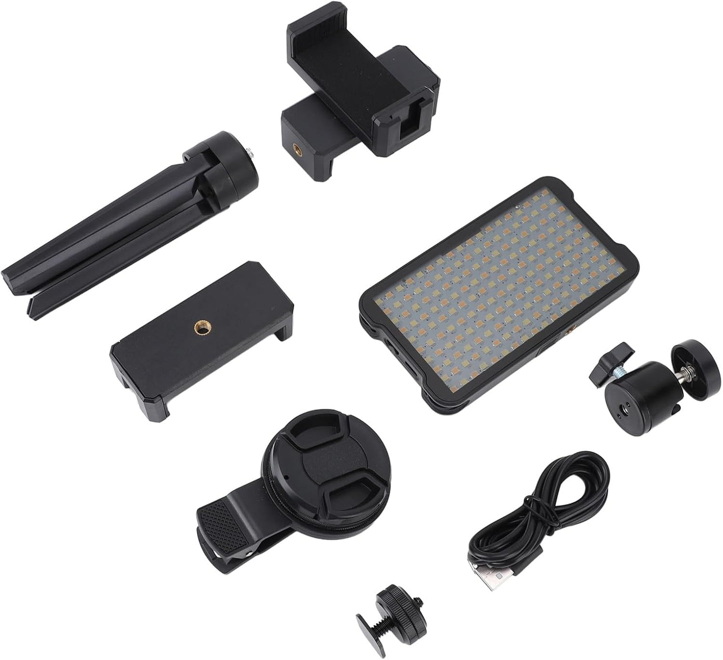 ZJchao 52mm Reduce Reflected Light Device, CPL Lens Filter, Rechargeable Fill Light for Photography, Live Streaming