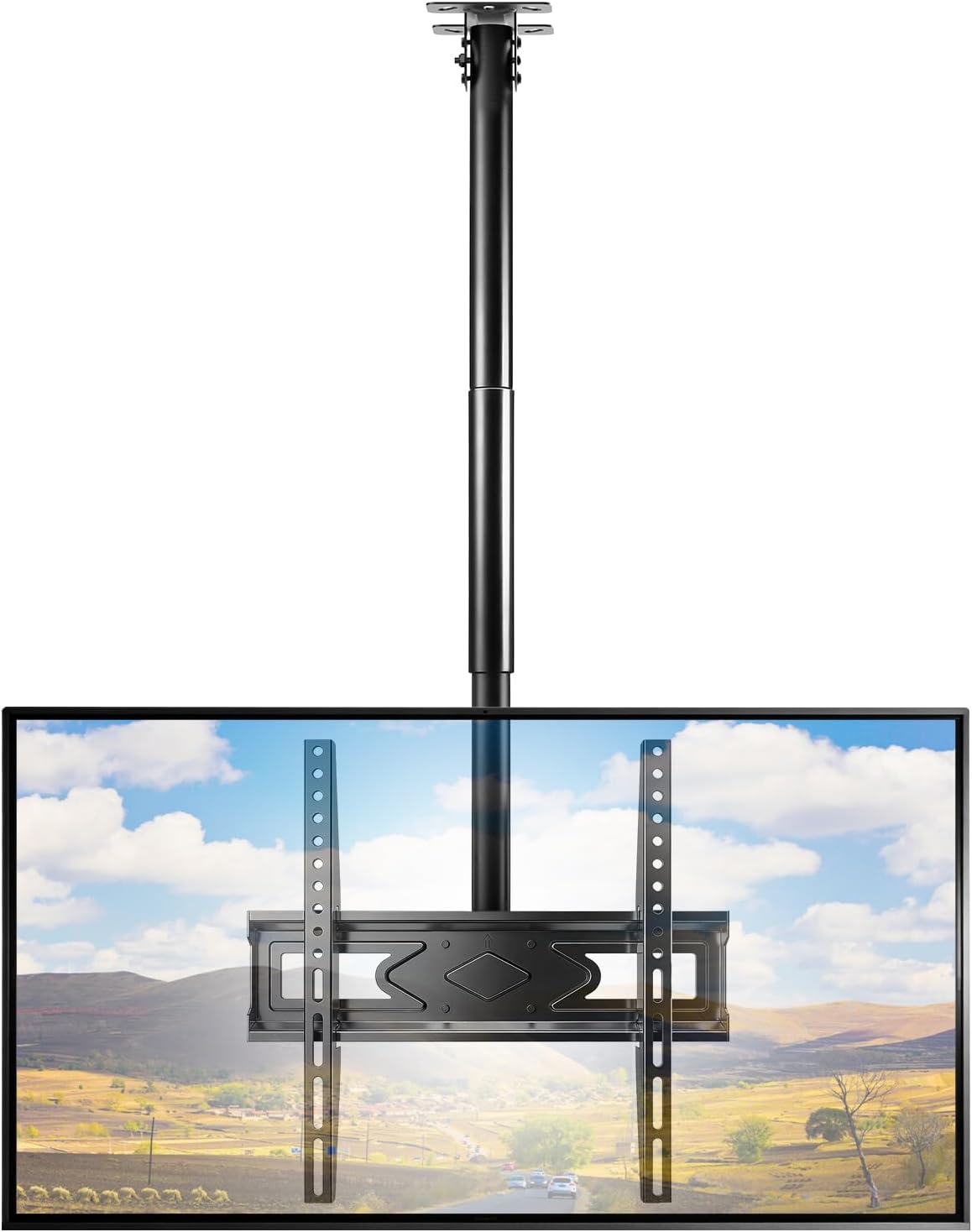 Solid As Mountain 39 26-65 Inch 4K 400x400mm, 110lbs Ceiling TV Mount for LCD LED OLED TVs, Heavy Duty Hanging TV