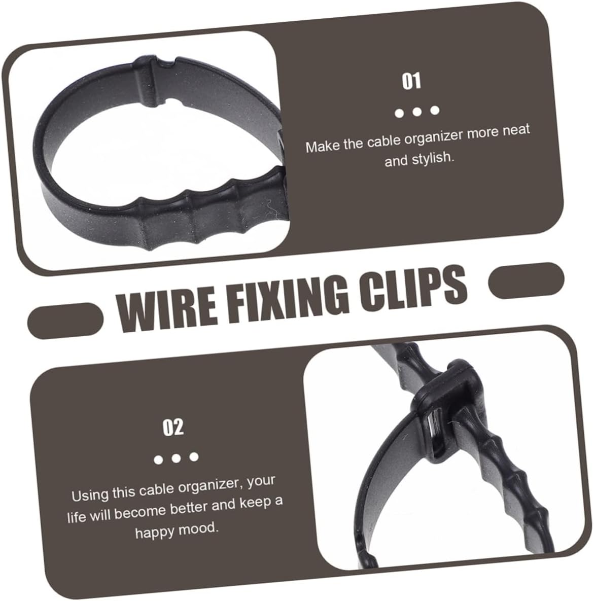 12pcs Silicone Cable Organizers Headphone Cord Keepers USB Cable Winders for Desk Nightstand Office Tangle Management