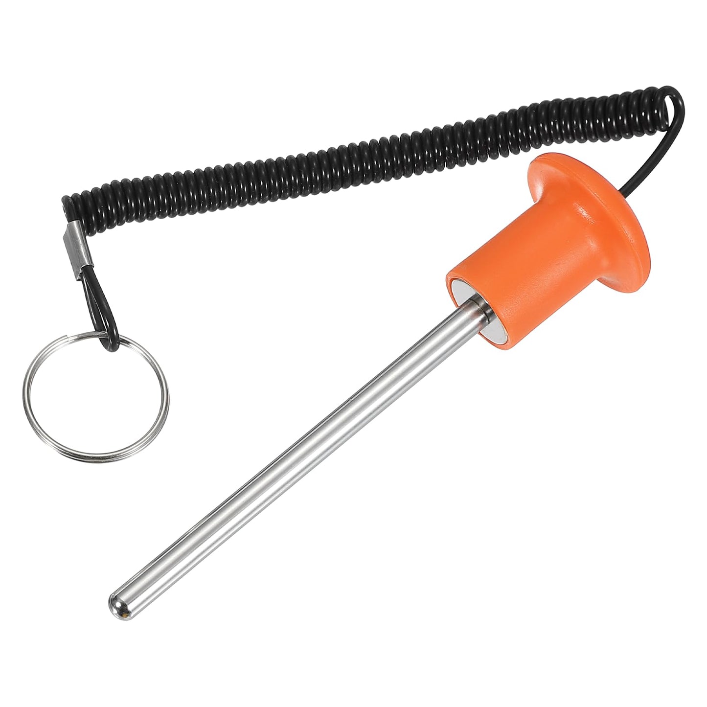 YELARXI Gym Pin, Weight Stack Pin Strength Training Lifting Equipment Replacement with Pull Rope 0.3 x 4.9 Inch & Orange -Fitting for (Home/Gym/Club/Machine Insert Accessories)