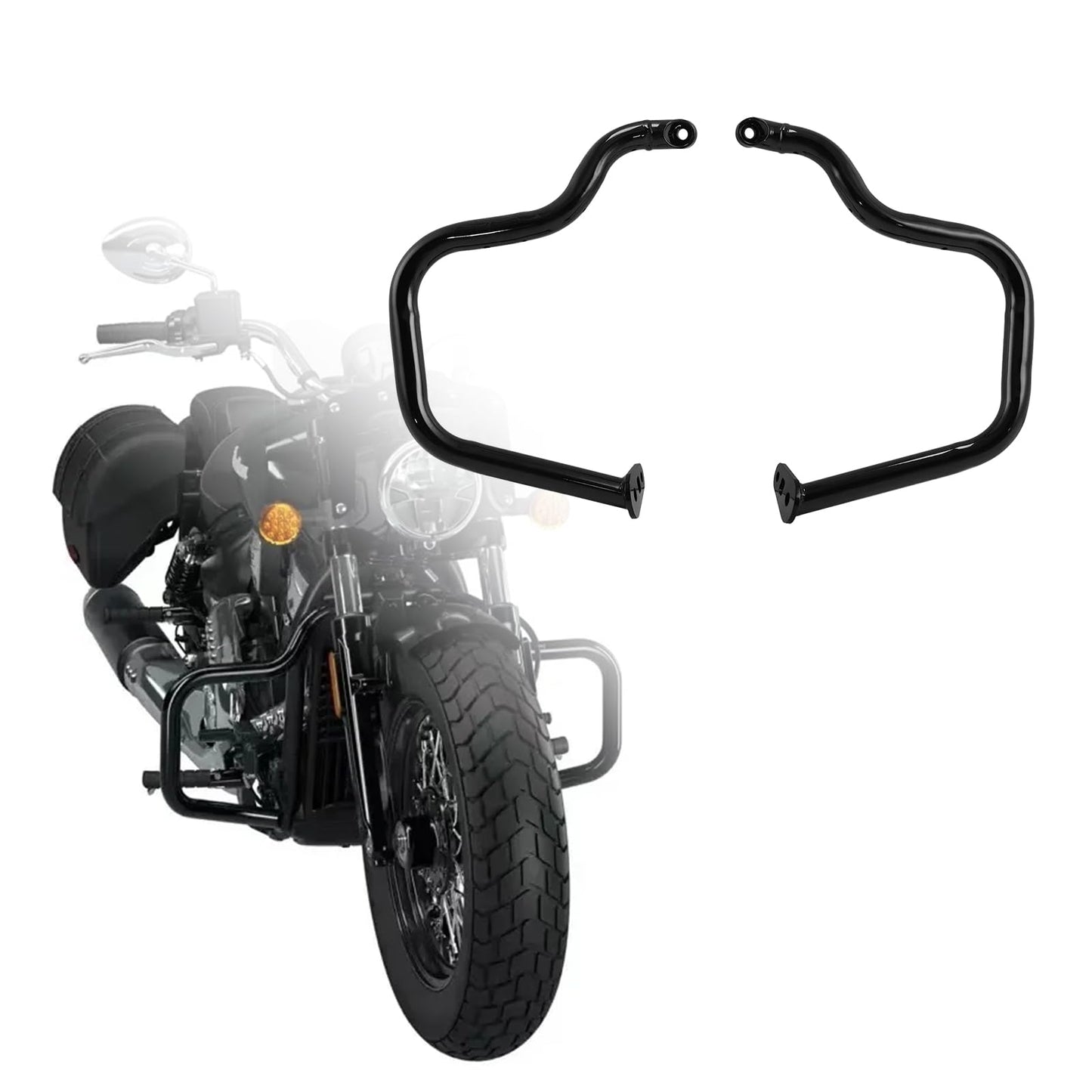 TiCoast Motorcycle Black Engine Guard Rear Highway Crash Bar for Indian Scout Bobber Classic Limited Scout Classic Limited 2025