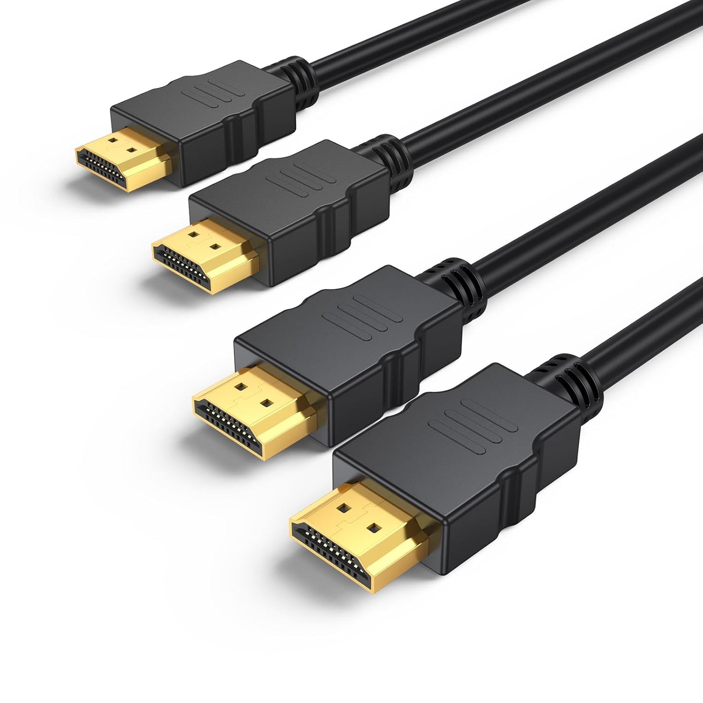 4K 6FT 2-Pack, 4K@60Hz, 2K@120Hz, 3D, PS5, HDMI Cable High Speed HDMI Cable Shielded Cord for Gaming Monitor Support